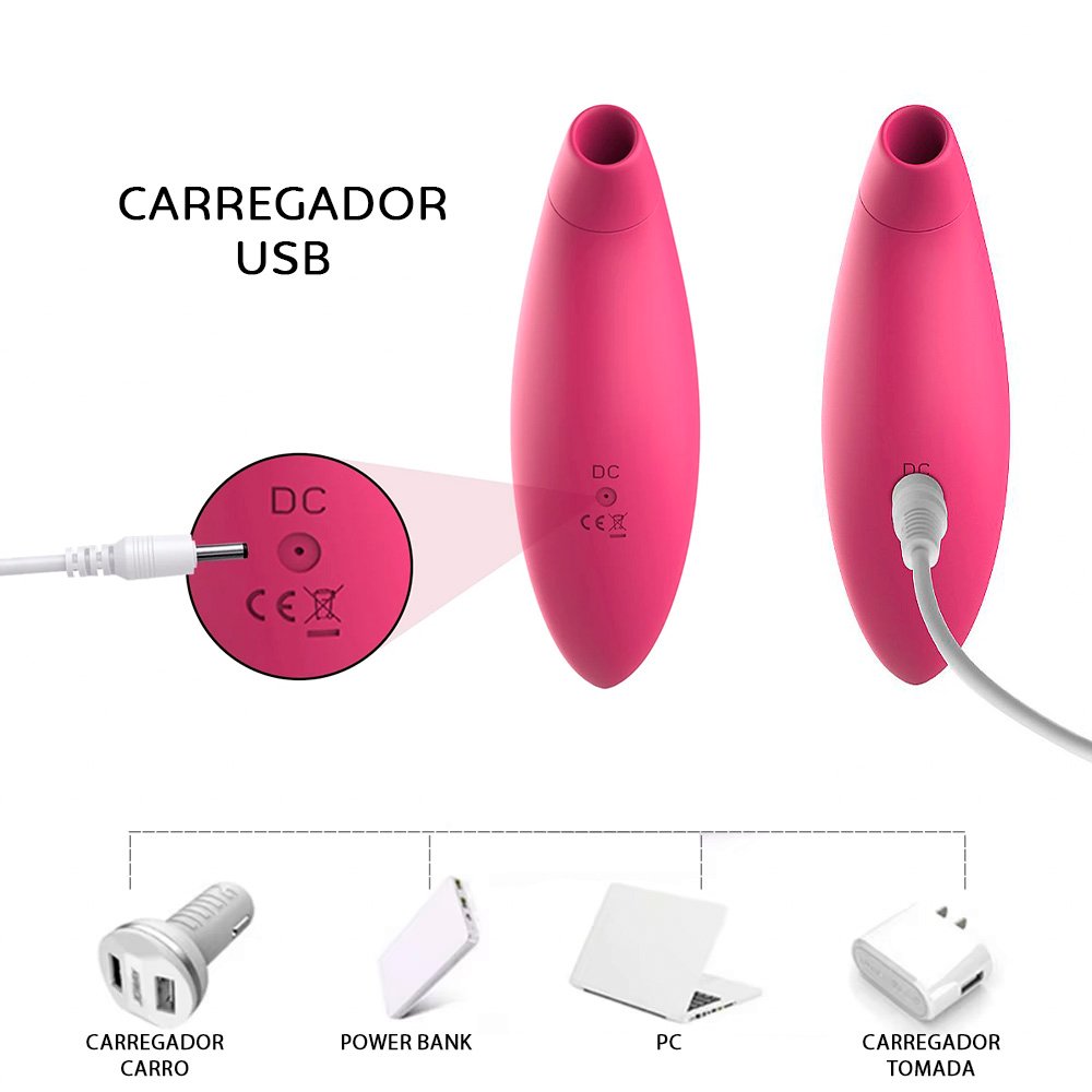 Pulsador de Clit�ris Helen em Silicone Aveludado e Recarreg�vel via USB Pink | Foto 05