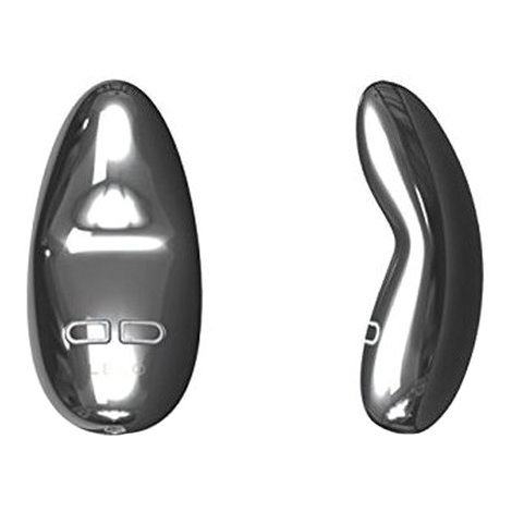 Vibrador Yva para Clit�ris em A�o Inoxid�vel Prata - Vista superior e lateral