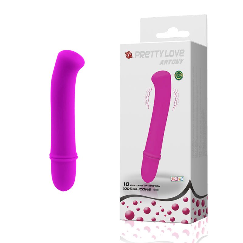 Vibrador Ponto G Mini em Silicone 10 Vibra��es Antony Pink | Foto 04