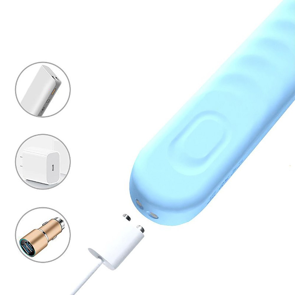Vibrador Feminino Recarreg�vel em Silicone Flex�vel com 9 Vibra��oes Clarke Azul | Foto 05