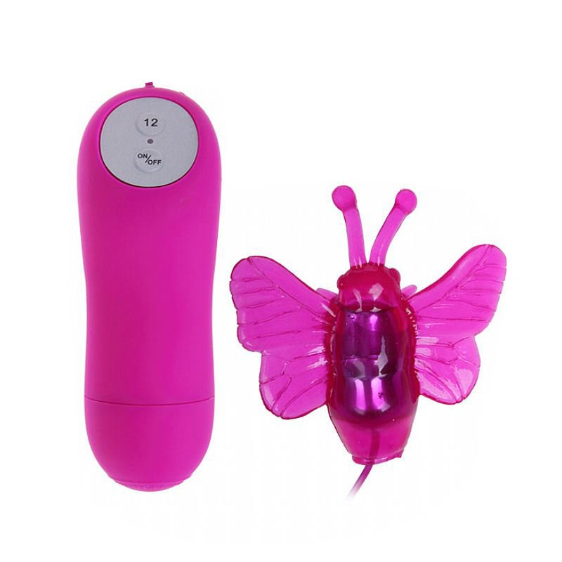 Vibrador Bullet Formato Borboleta, Roxo - Imagem 2 do produto