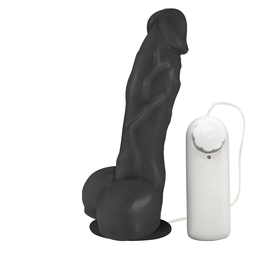 P�nis Real�stico em PVC Flex�vel Heart com Vibrador e Ventosa | Foto 03