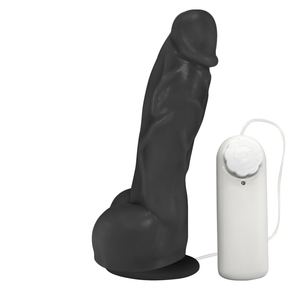 P�nis Real�stico em PVC Flex�vel Heart com Vibrador e Ventosa | Foto 04