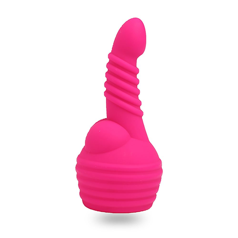 Massageador Er�tico Recarreg�vel em Silicone com 10 Vibra��es e 4 Ponteiras Pink | Foto 04
