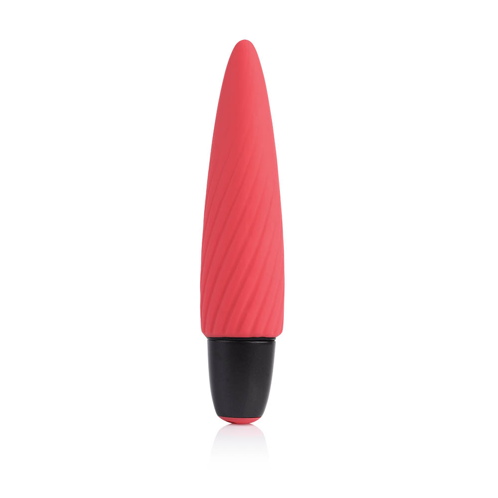 Vibrador Bullet Recarregavel em Silicone Vermelho em destaque