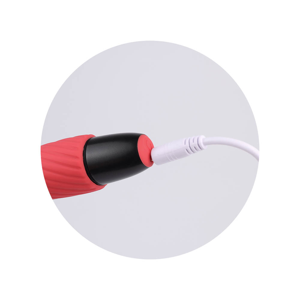 Vibrador Bullet Recarreg�vel em Silicone com 10 Vibra��es Vermelho | Foto 05