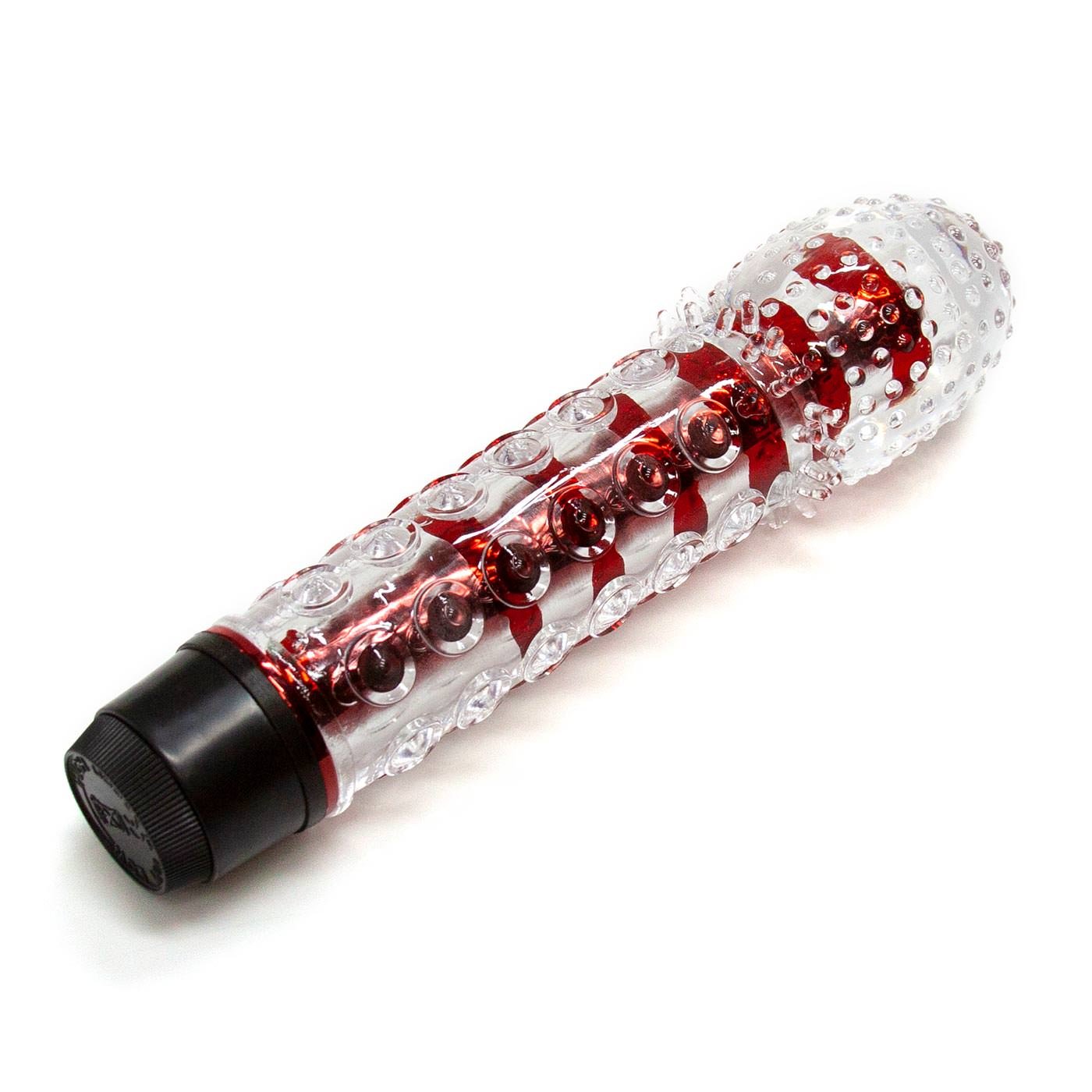 Vibrador Feminino Multivelocidade com Capa Texturizada Massageadora Vermelho | Foto 02