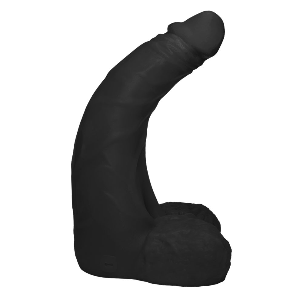 P�nis Gigante e Grosso Flex�vel com Escroto Profundo 36 x 10cm Preto