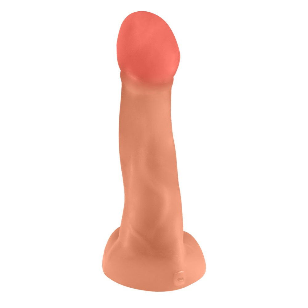 P�nis Gigante e Grosso Flex�vel com Escroto Anaconda 37 x 9cm Bege | Vista traseira, evidenciando base e escroto