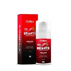 Gel Vibrador L�quido Beij�vel Vibrante Sabor Morango 15g