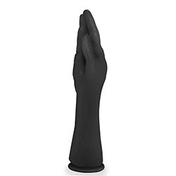 M�o Real�stica para Pr�tica de Fisting com Ventosa Hand Fist Esticada 29 x 6,2cm Preto