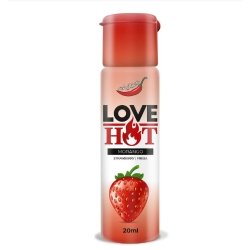 �leo para Massagem Beij�vel l Love Hot - Sabor Morango 20ml