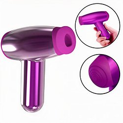 Pulsador de Clit�ris Recarreg�vel em Silicone com 10 Pulsa��es e 10 Tapping Formato Pistola Roxo