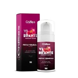Gel Vibrador L�quido Beij�vel Vibrante Sabor Frutas Vermelhas 15g