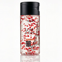 Sabonete Corporal L�quido com C�psulas de Cora��o Esfoliante Love In Paris Aroma Suave Floral 140ml
