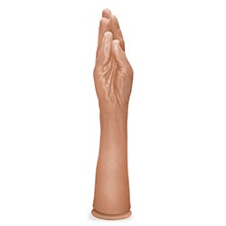 M�o Er�tica Real�stica com Ventosa Hand Finger 37 x 7,2cm Bege