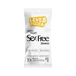 Preservativo (Camisinha) Basic 52mm Sensa��o Natural Liso e Opaco com 8 Unidades